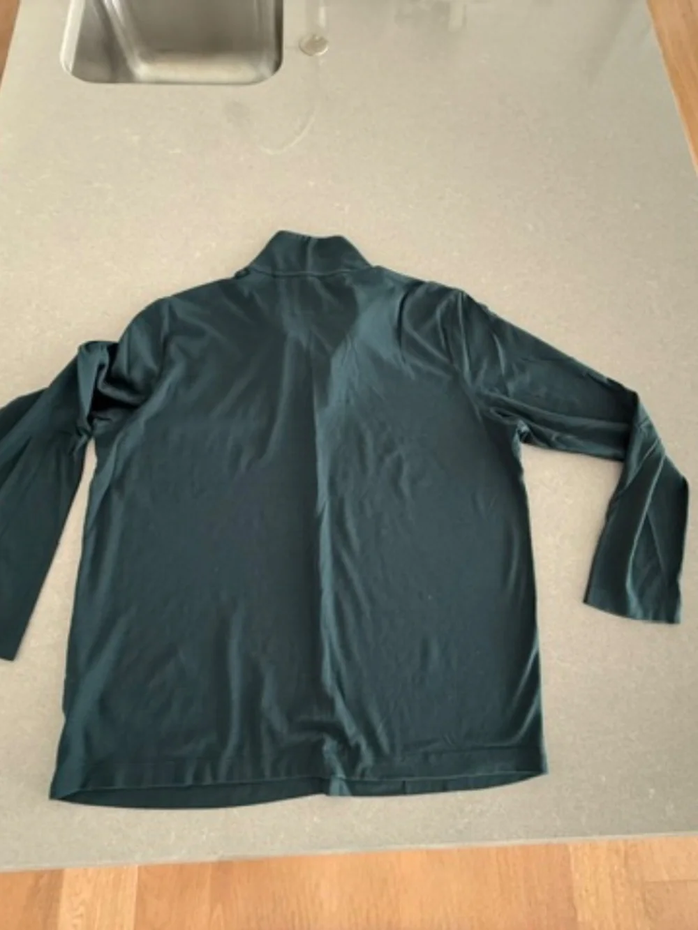 Men's XL Banana Republic Luxury Touch Half-Zip Green 1/4 Zip Shirt Barely worn